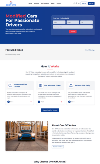 The ultimate platform for enthusiasts to buy and sell custom modified vehicles with ease. Laravel based project